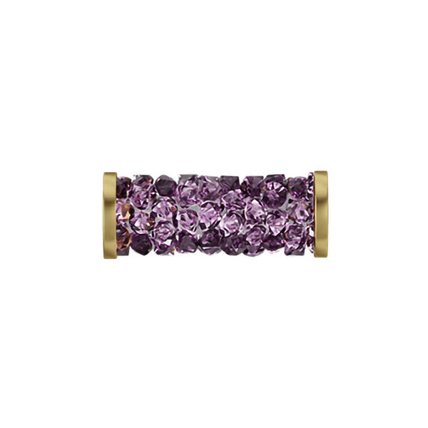 Swarovski Crystal Beads 5950 15 mm Amethyst GOLD