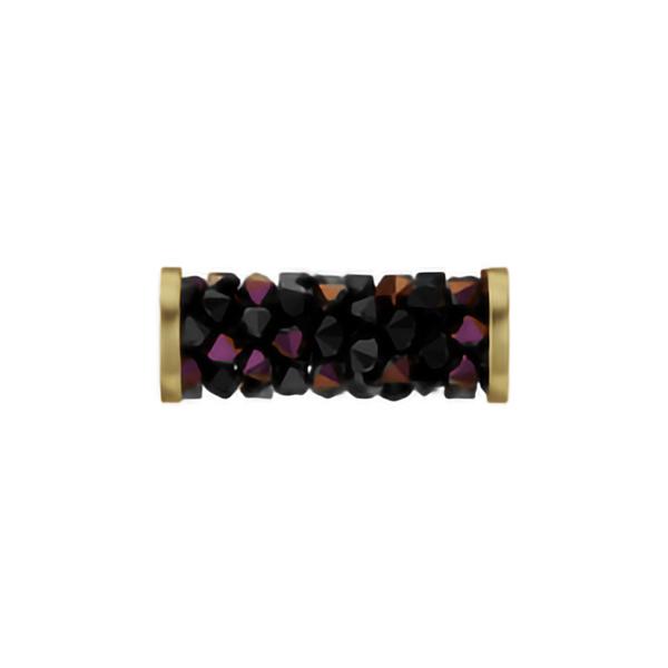 Swarovski Crystal Beads 5950 15 mm Jet Astral Pink GOLD