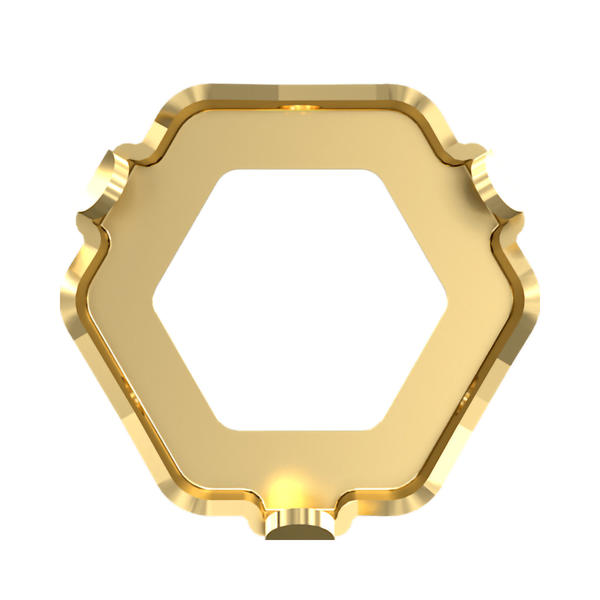Swarovski Fancy Stone Settings 4683/S 7,8 x 8,7 mm Gold 3PH2O3
