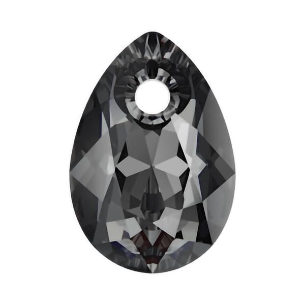Swarovski Crystal Pendants 6433 9 mm Crystal Silver Night