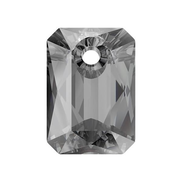 Swarovski Crystal Pendants 6435 9 mm Crystal Silver Night