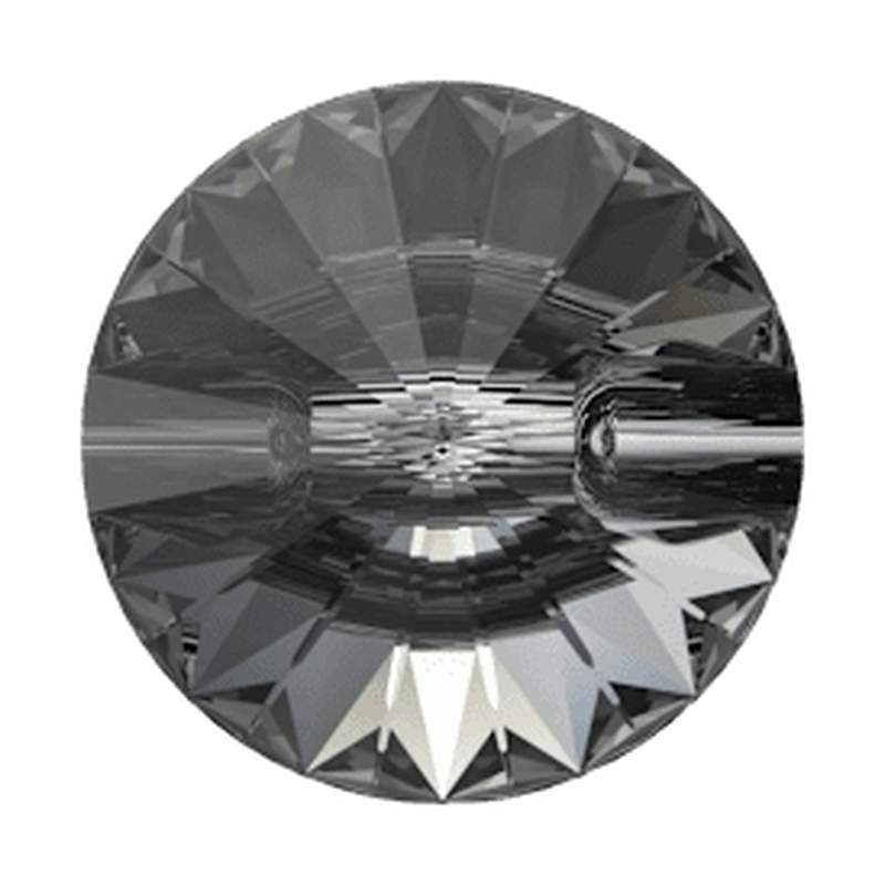 Swarovski Crystal Buttons 3015 10 mm Crystal Silver Night