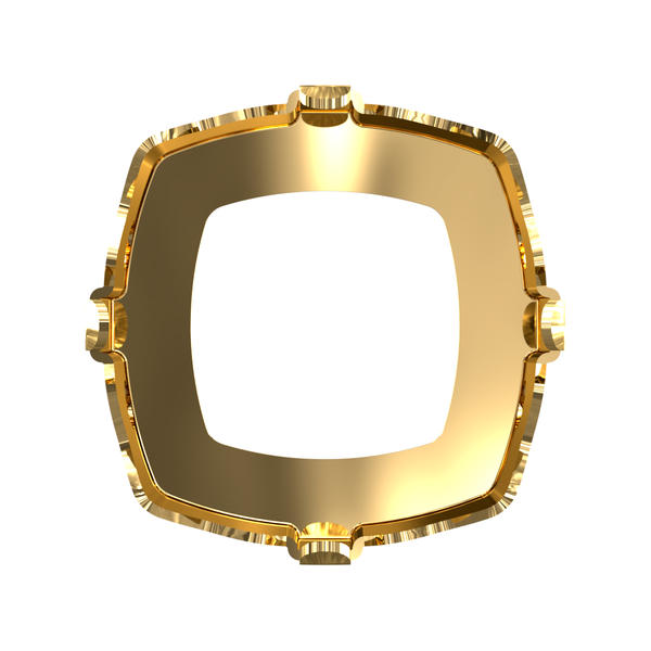 Swarovski Fancy Stone Settings 4460/S 8 mm Gold 3PH2O3