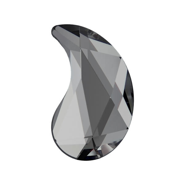 Swarovski Flatback Crystals 2365 6 x 3,7 mm Crystal Silver Night Unfoiled