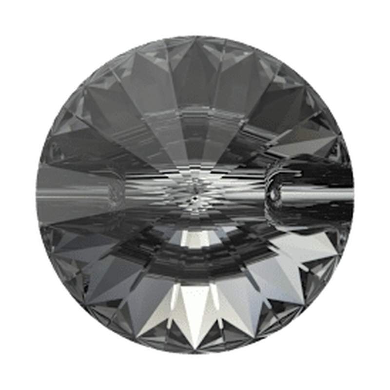 Swarovski Crystal Buttons 3015 12 mm Crystal Silver Night