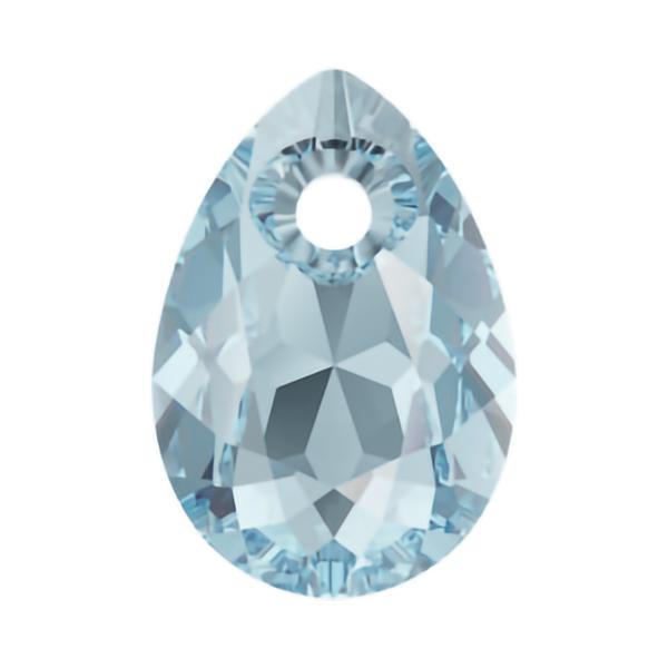 Swarovski Crystal Pendants 6433 9 mm Aquamarine