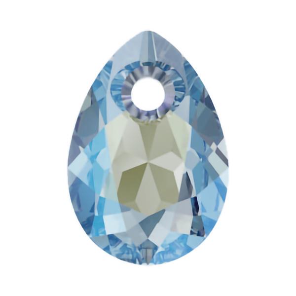 Swarovski Crystal Pendants 6433 11,5 mm Aquamarine Shimmer