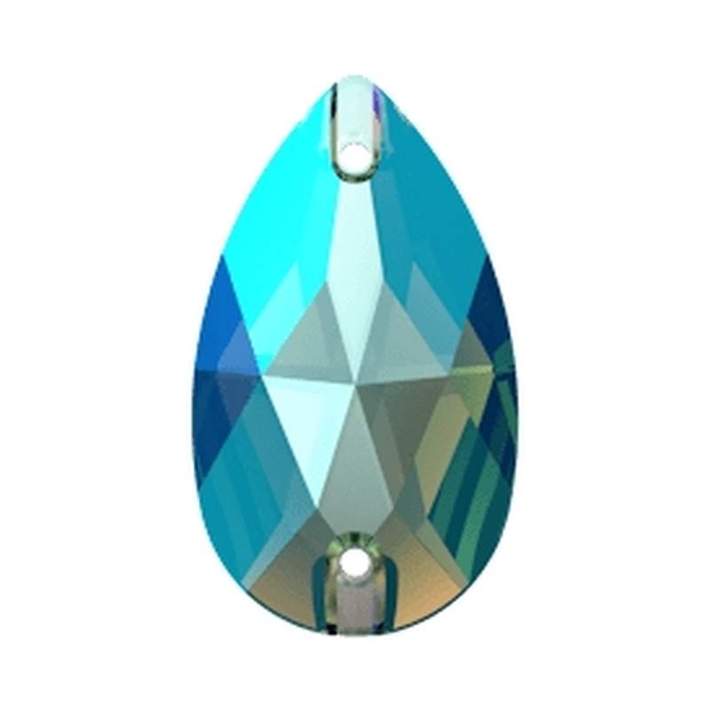 Swarovski Sew-on Crystals 3230 28 x 17 mm Emerald Shimmer F