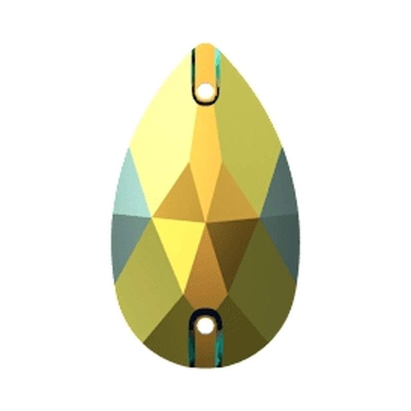 Swarovski Sew-on Crystals 3230 28 x 17 mm Jet AB F