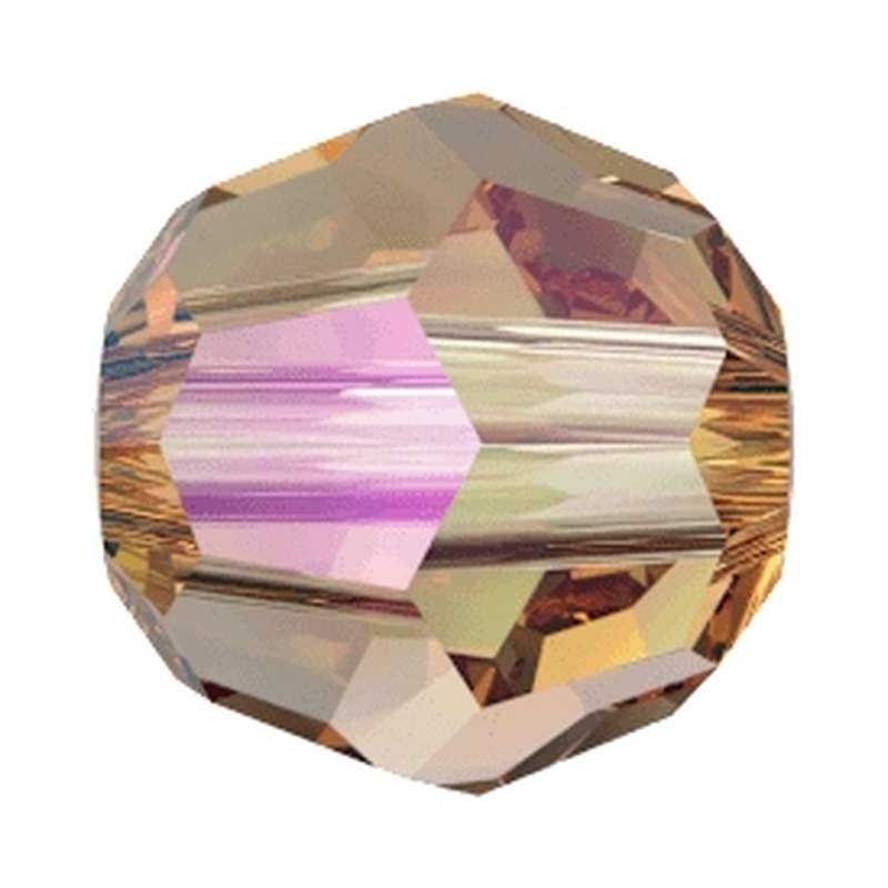 Swarovski Crystal Beads 5000 4 mm Light Colorado Topaz Shimmer 2X