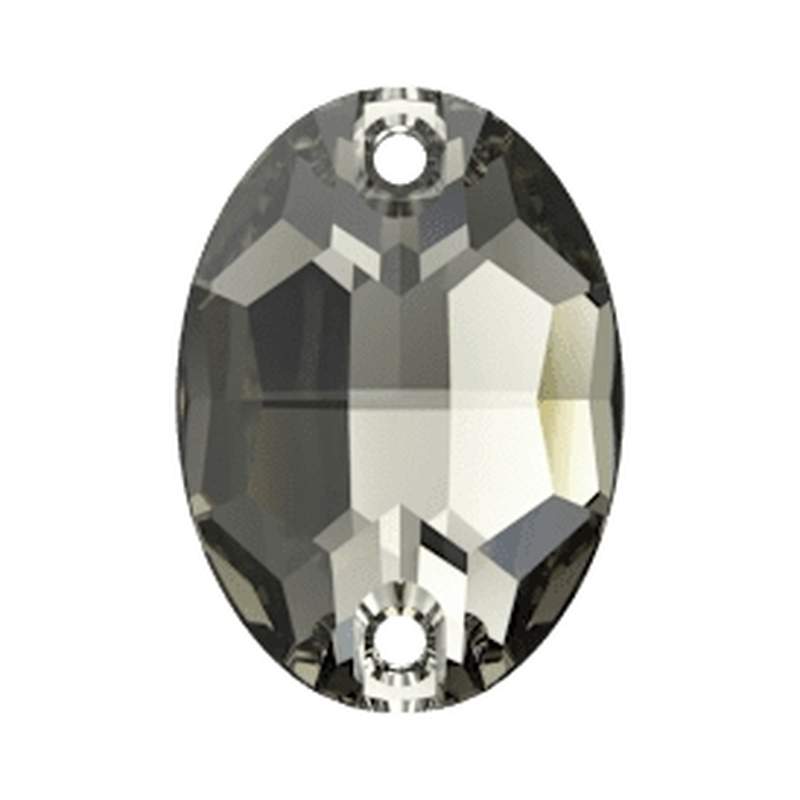 Swarovski Sew-on Crystals 3210 16 x 11 mm Black Diamond F