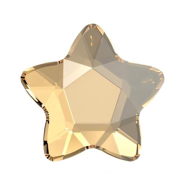 Swarovski Flatback Crystals 2754 6 mm Crystal Golden Shadow F