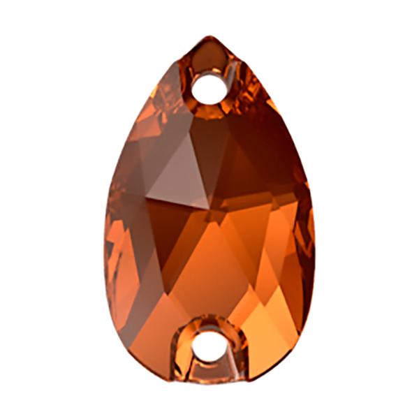 Swarovski Sew-on Crystals 3230 12 x 7 mm Smoked Amber F