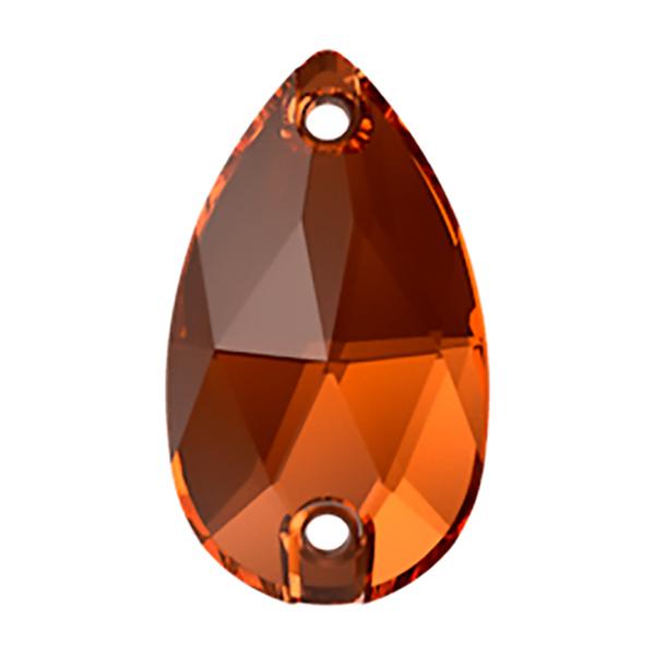 Swarovski Sew-on Crystals 3230 18 x 10,5 mm Smoked Amber F