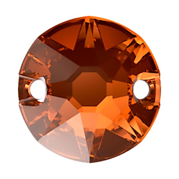 Swarovski Sew-on Crystals 3288 8 mm Smoked Amber F
