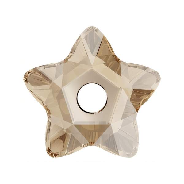 Swarovski Sew-on Crystals 3754 5 mm Crystal Golden Shadow F