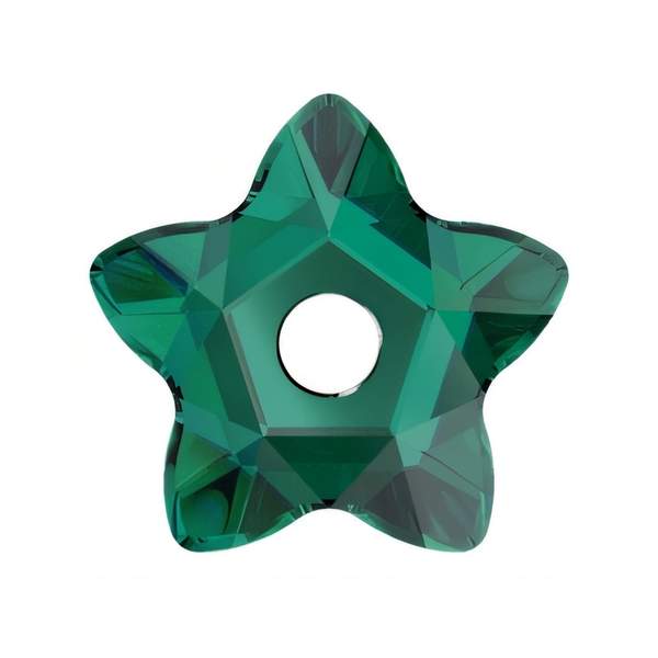 Swarovski Sew-on Crystals 3754 7 mm Emerald F