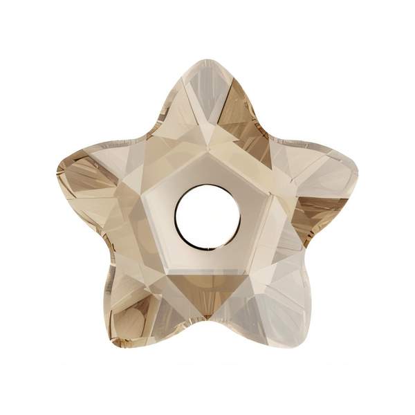 Swarovski Sew-on Crystals 3754 7 mm Crystal Golden Shadow F