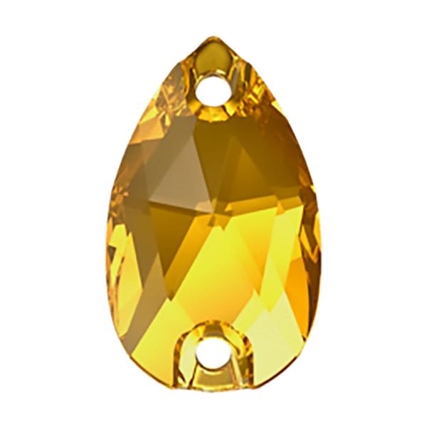 Swarovski Sew-on Crystals 3230 12 x 7 mm Golden Topaz F