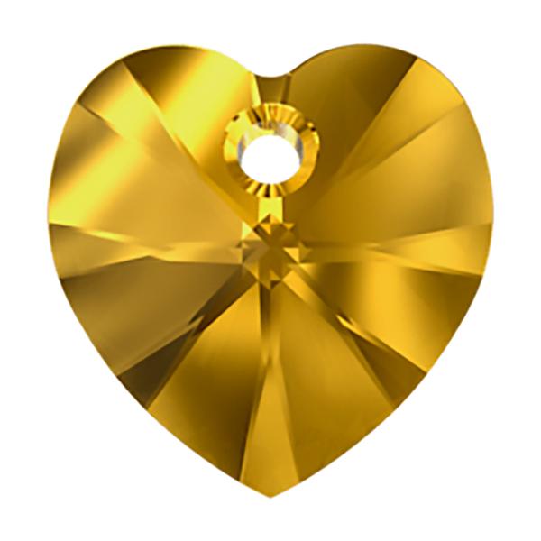 Swarovski Crystal Pendants 6228 10,3 x 10 mm Golden Topaz