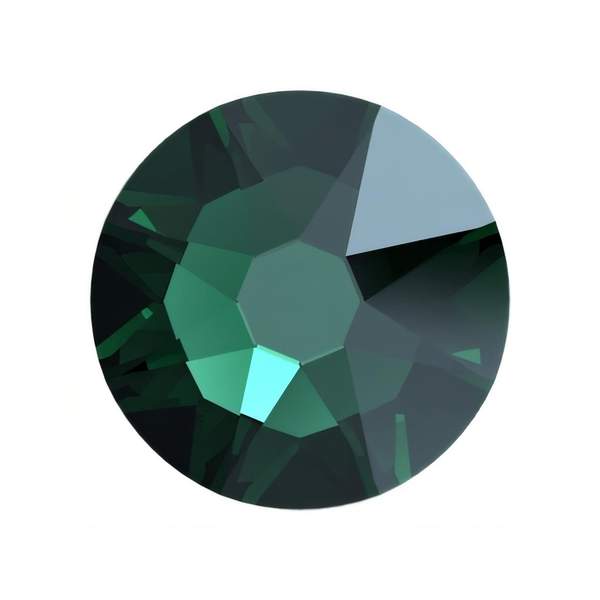 Swarovski Flatback Crystals 2088 ss 34 Emerald Nightfall F