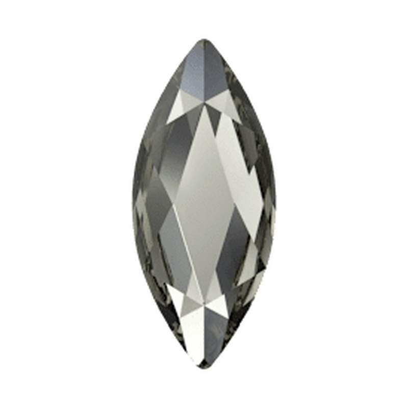 Swarovski Flatback Crystals 2201 8 x 3,5 mm Black Diamond F