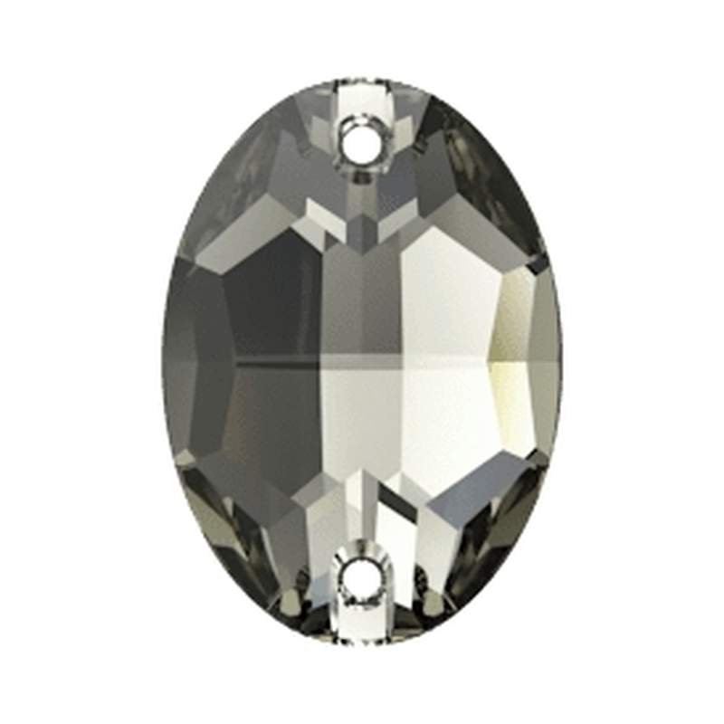 Swarovski Sew-on Crystals 3210 24 x 17 mm Black Diamond F