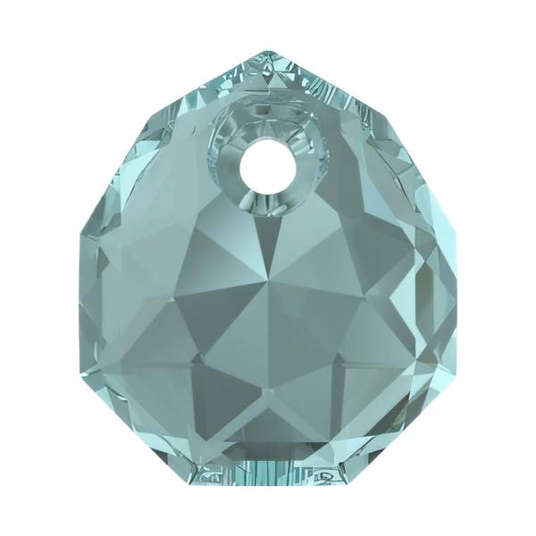 Swarovski Crystal Pendants 6436 9 mm Blue Zircon