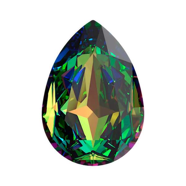 Swarovski Fancy Stones 4390 10 x 7 mm Crystal Vitrail Medium F