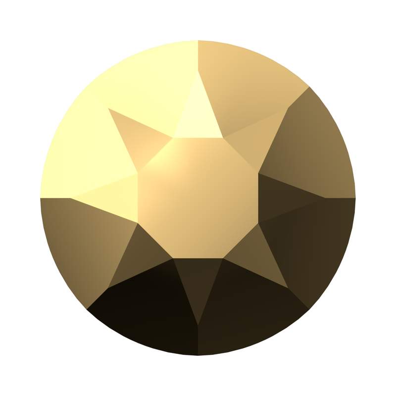 Swarovski Hotfix Crystals 2078 ss 12 Crystal Aurum A HF