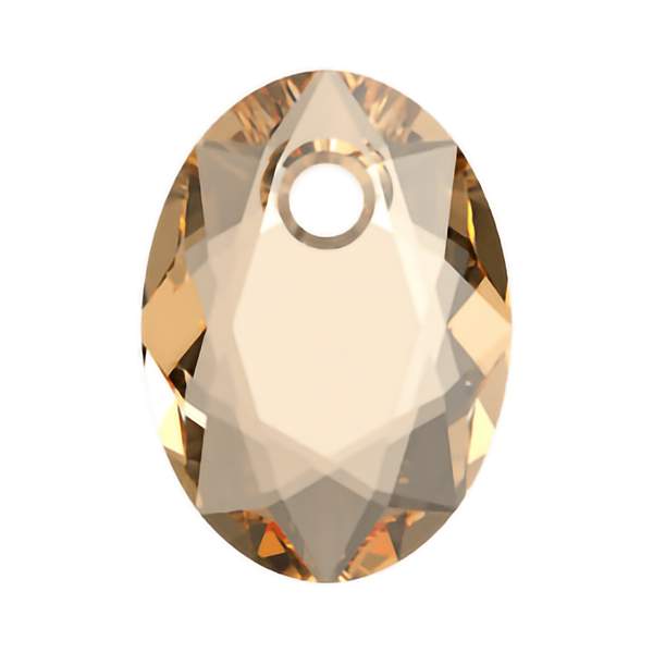 Swarovski Crystal Pendants 6438 9 mm Crystal Golden Shadow