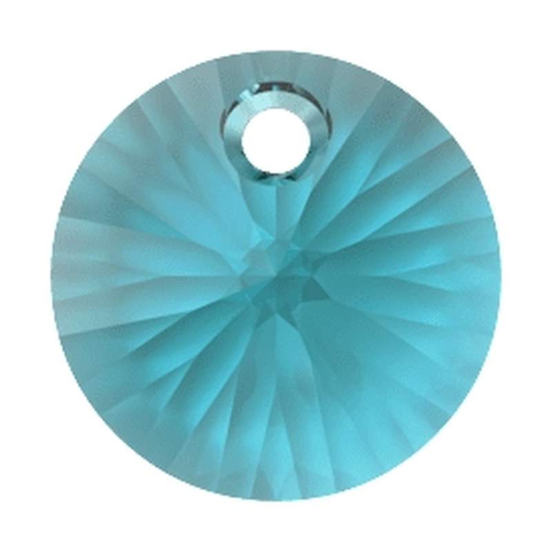 Swarovski Crystal Pendants 6428 8 mm Blue Zircon