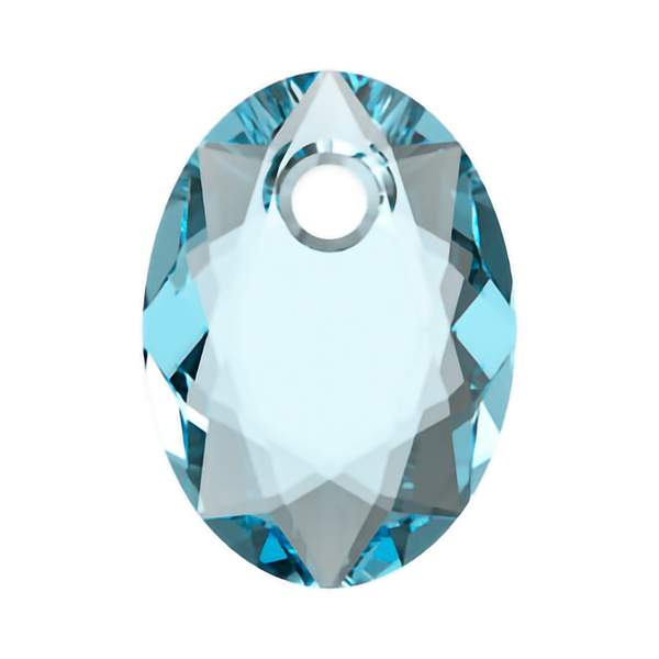 Swarovski Crystal Pendants 6438 9 mm Aquamarine