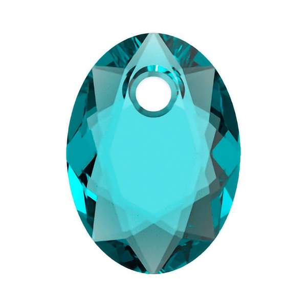 Swarovski Crystal Pendants 6438 9 mm Blue Zircon