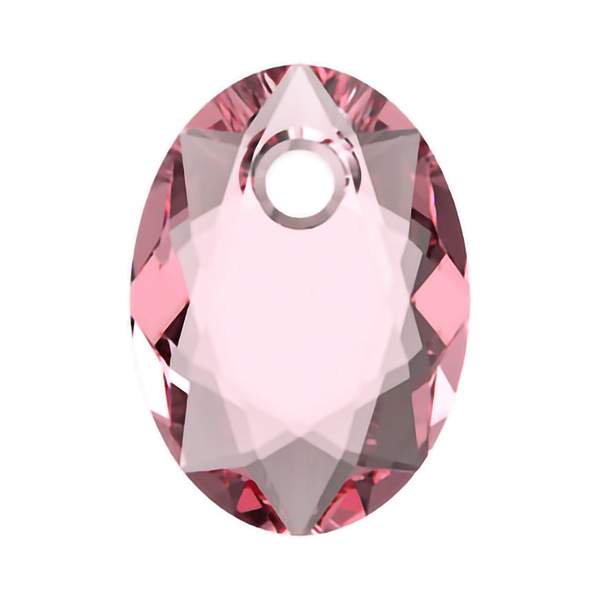 Swarovski Crystal Pendants 6438 9 mm Light Rose