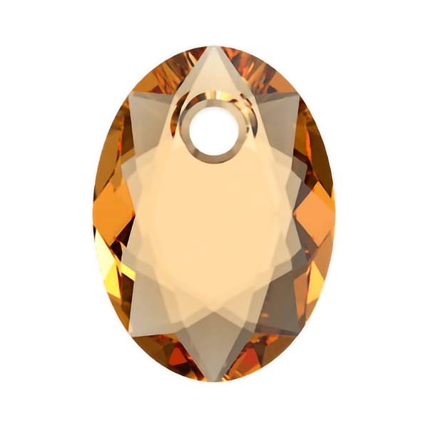 Swarovski Crystal Pendants 6438 9 mm Topaz