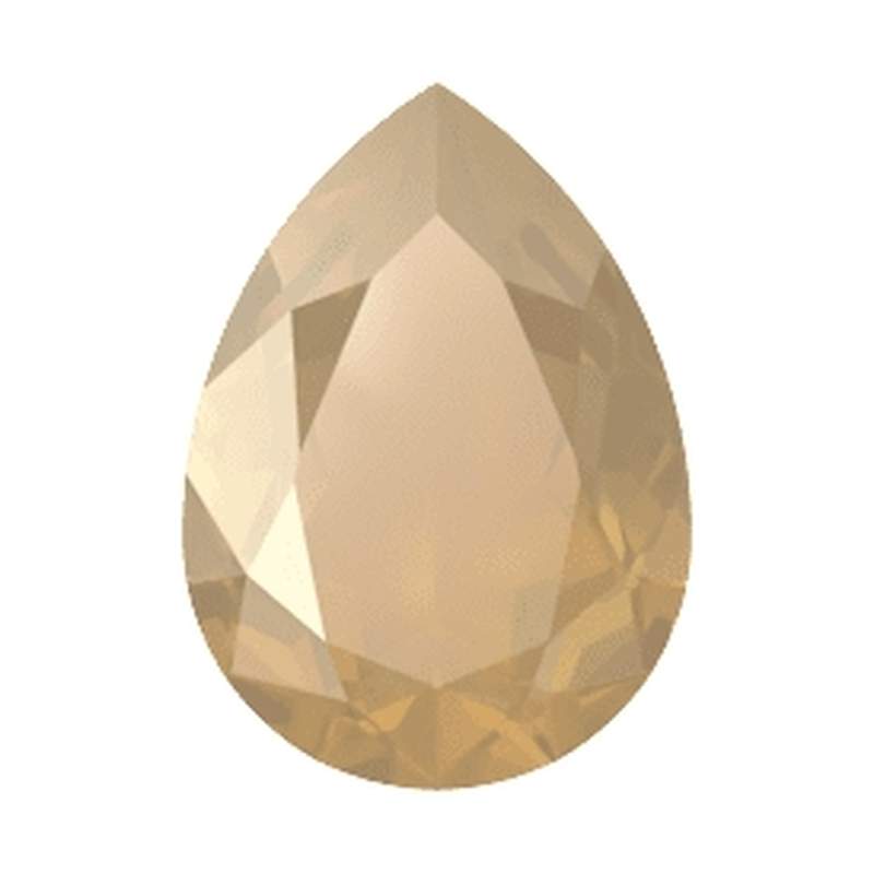 Swarovski Fancy Stones 4320 14 x 10 mm White Opal Golden Shadow