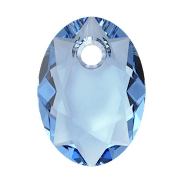 Swarovski Crystal Pendants 6438 9 mm Recreated Ice Blue