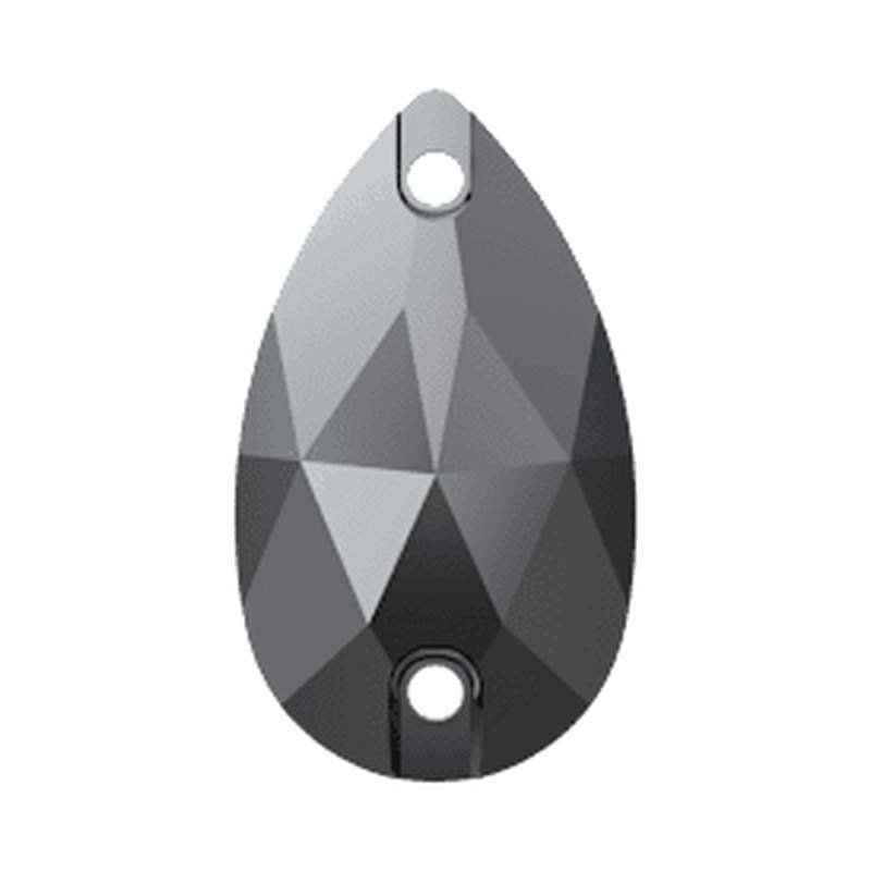 Swarovski Sew-on Crystals 3230 18 x 10,5 mm Jet Hematite
