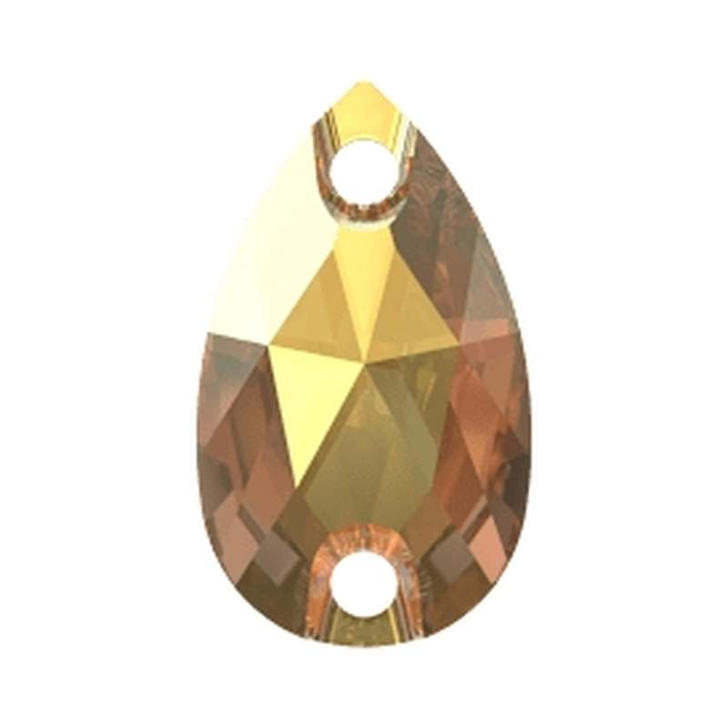 Swarovski Sew-on Crystals 3230 12 x 7 mm Crystal Metallic Sunshine F