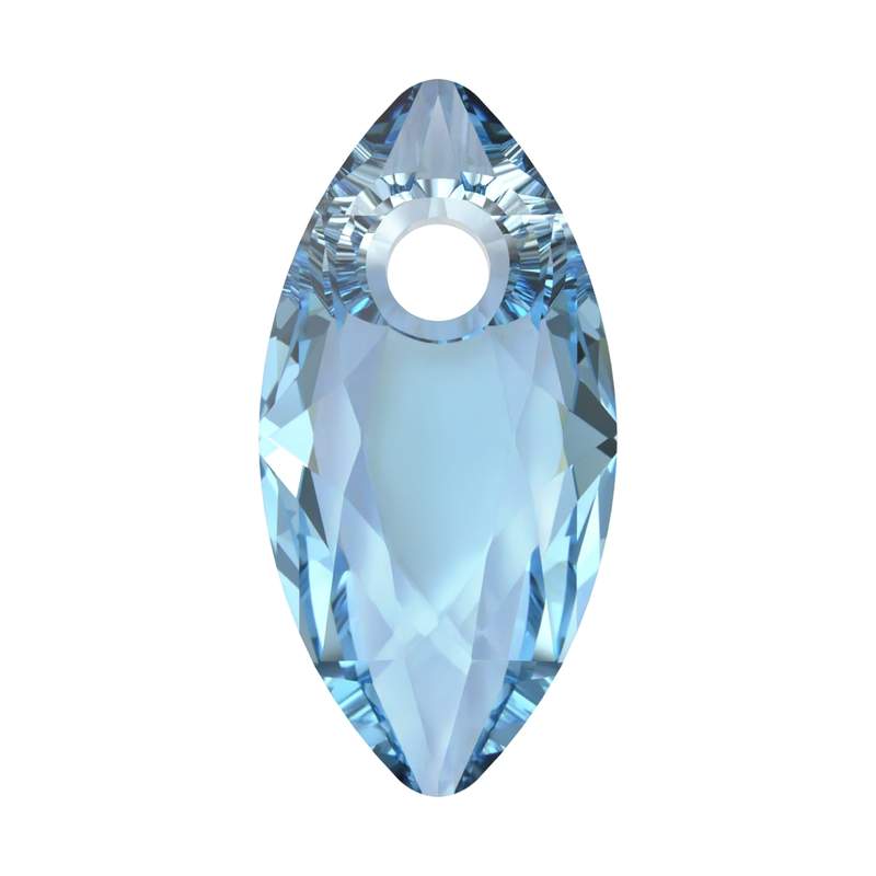 Swarovski Crystal Pendants 6437 9 mm Aquamarine