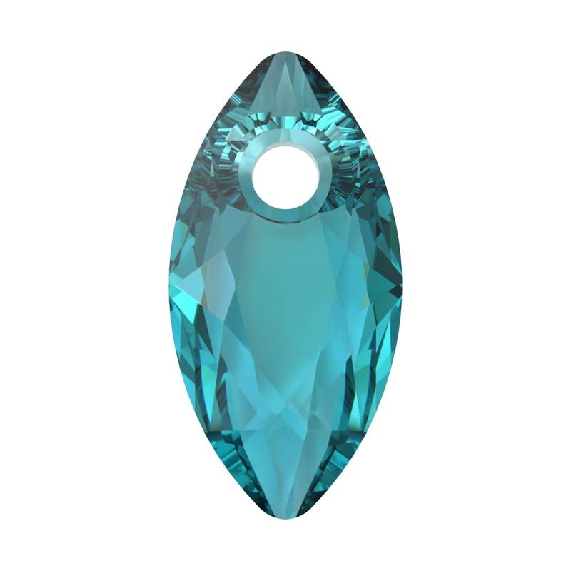 Swarovski Crystal Pendants 6437 9 mm Blue Zircon