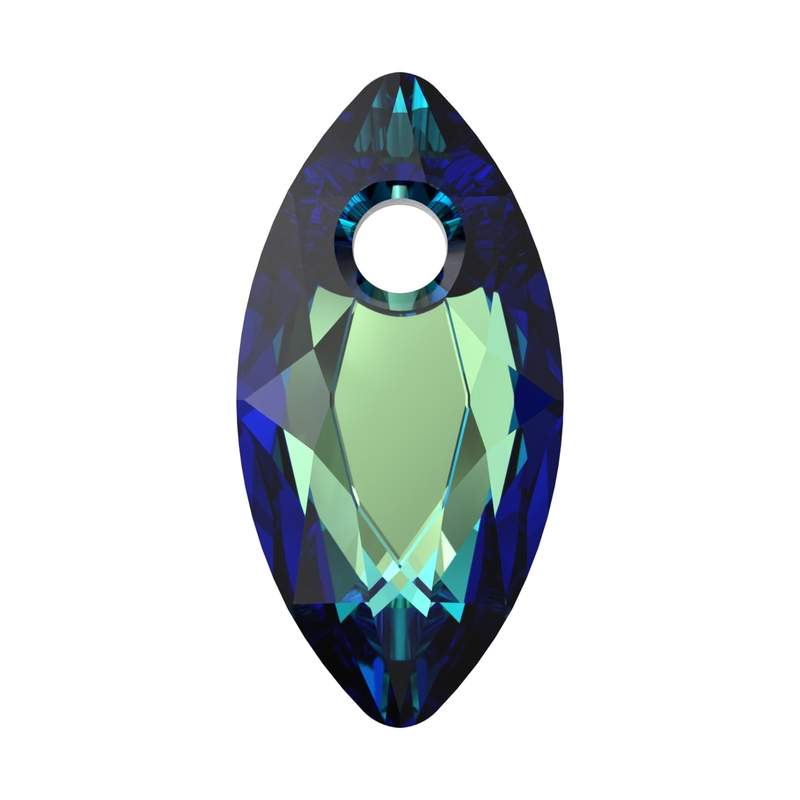 Swarovski Crystal Pendants 6437 9 mm Crystal Bermuda Blue P