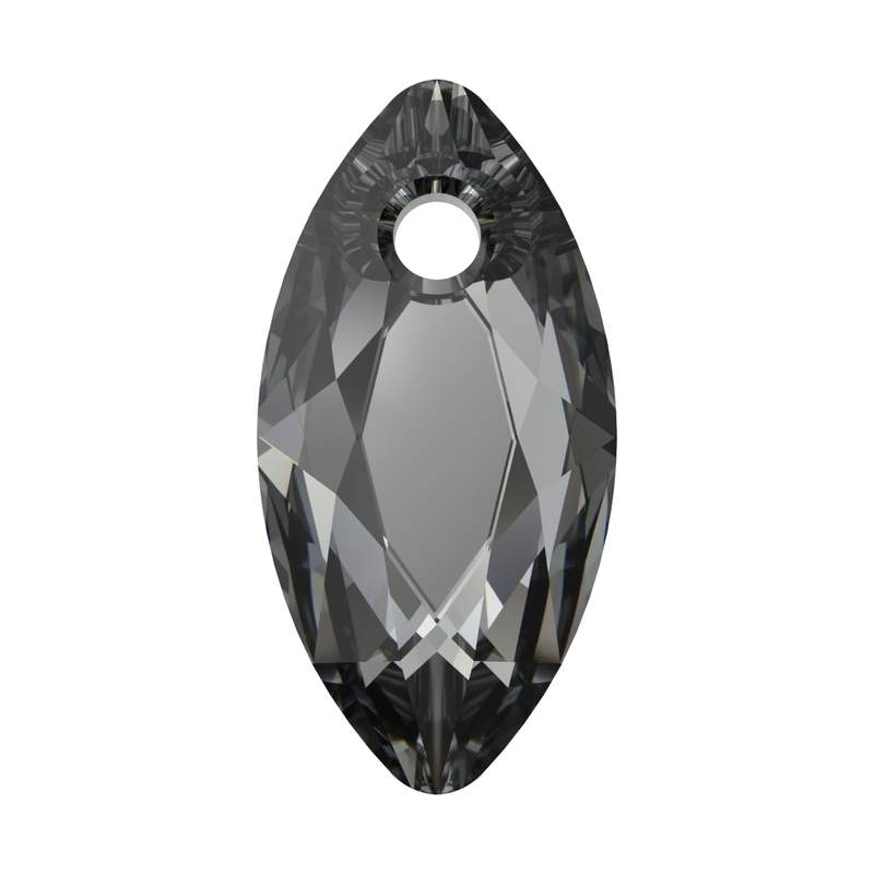 Swarovski Crystal Pendants 6437 11,5 mm Crystal Silver Night
