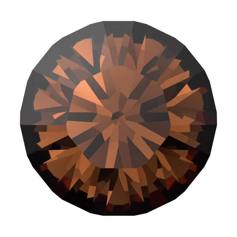 Swarovski Round Stones 1028 pp 6 Recreated Smoked Topaz F