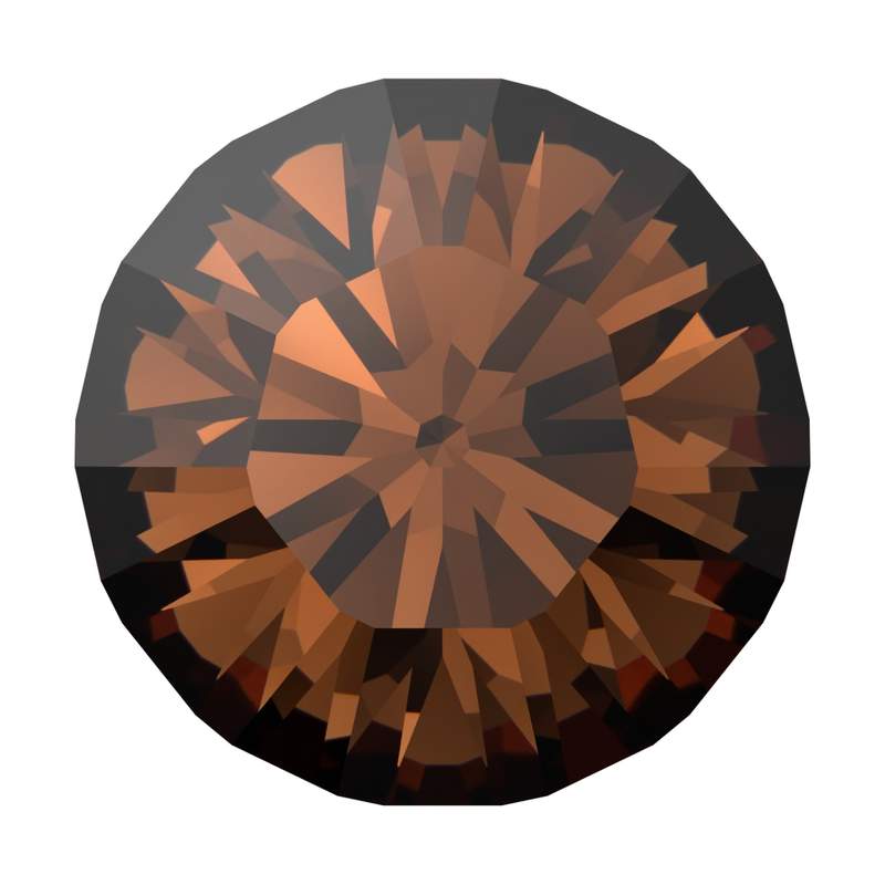Swarovski Round Stones 1028 pp 10 Recreated Smoked Topaz F