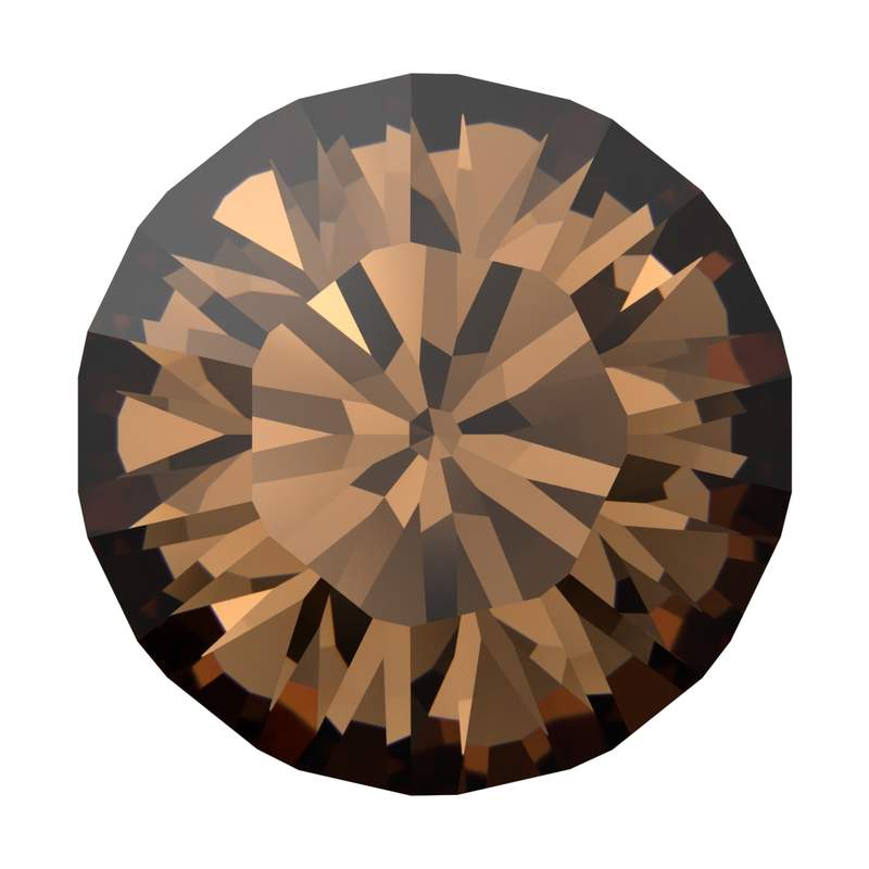 Swarovski Round Stones 1028 pp 4 Recreated Light Smoked Topaz F