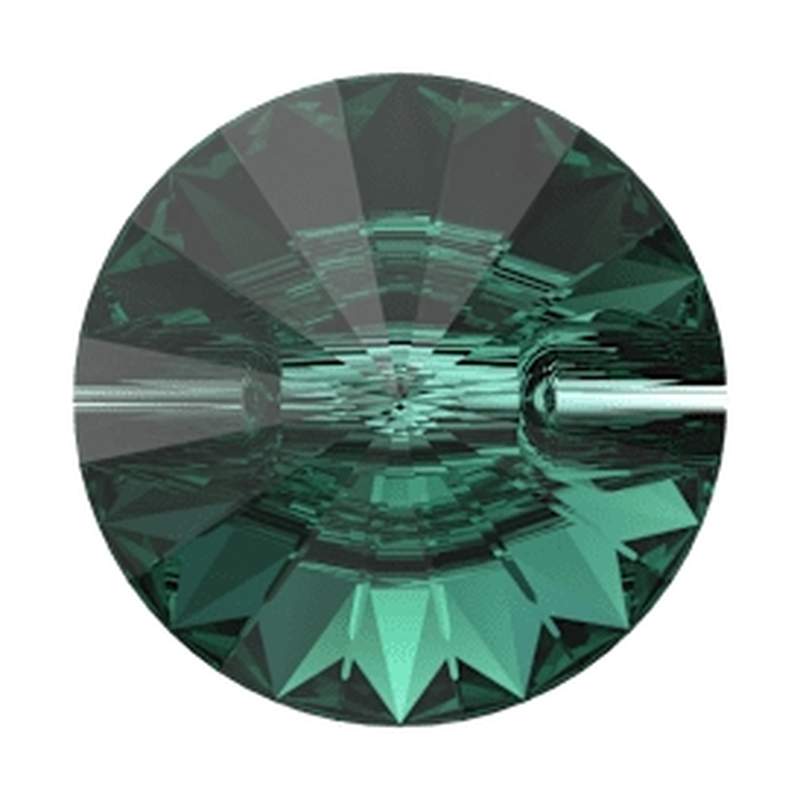Swarovski Crystal Buttons 3015 10 mm Emerald F
