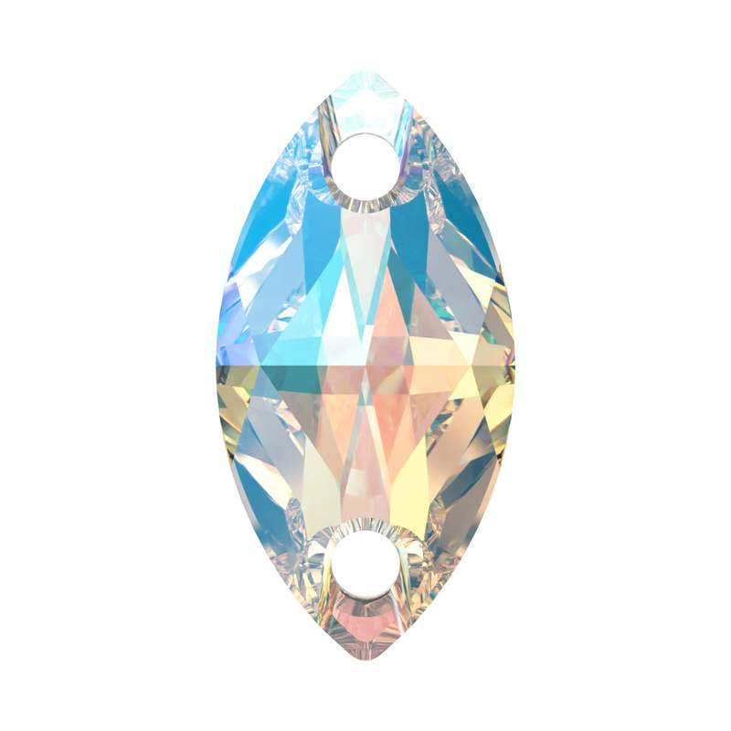 Swarovski Sew-on Crystals 3223 12 x 6 mm Crystal Shimmer F