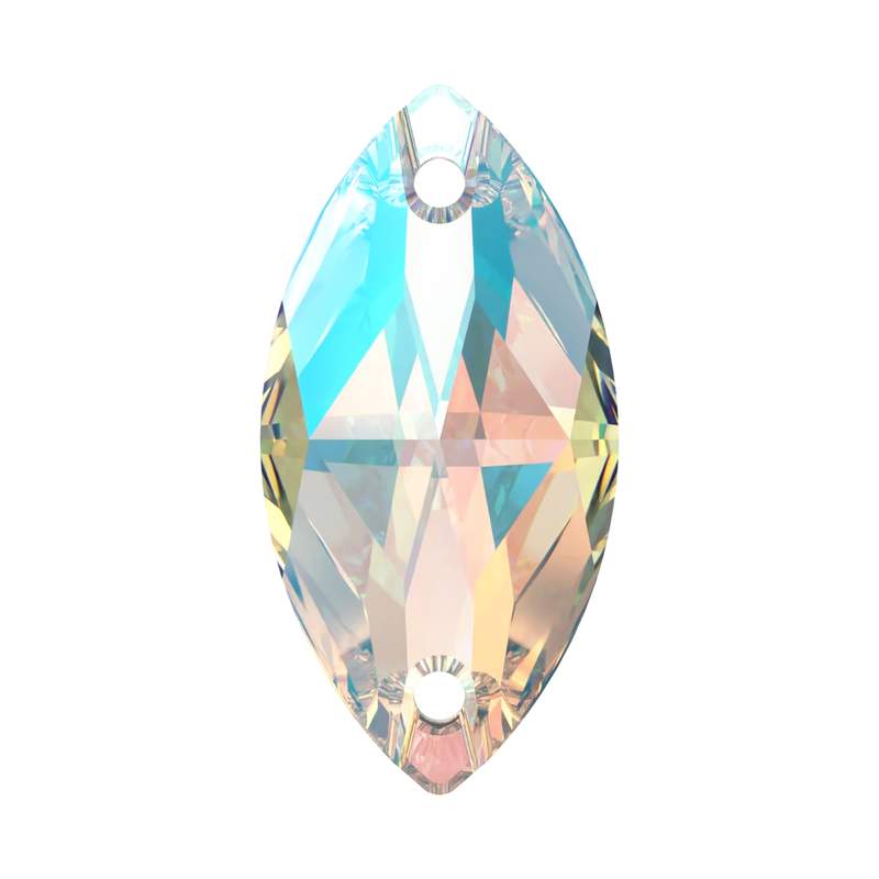 Swarovski Sew-on Crystals 3223 18 x 9 mm Crystal Shimmer F